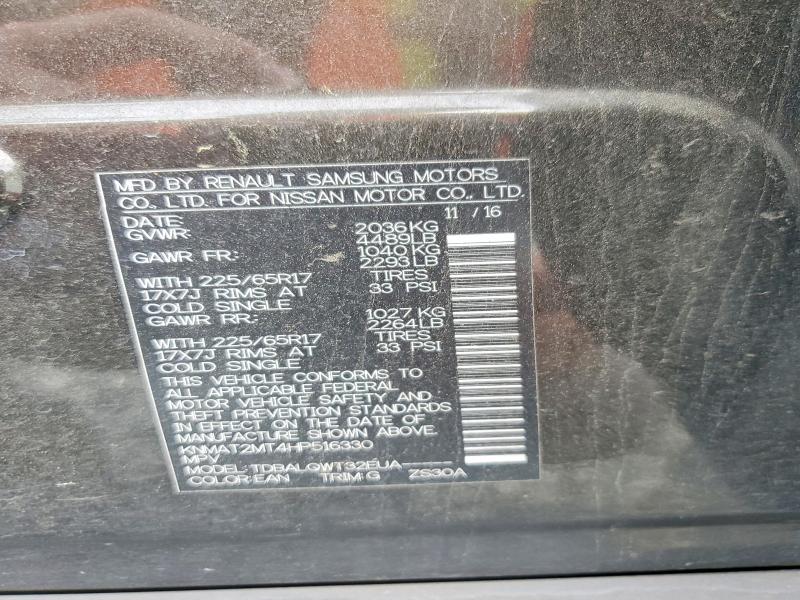 Aukcja sprzedaży 2017 Nissan Rogue, vin: KNMAT2MT4HP516330, numer aukcji: 52412606
