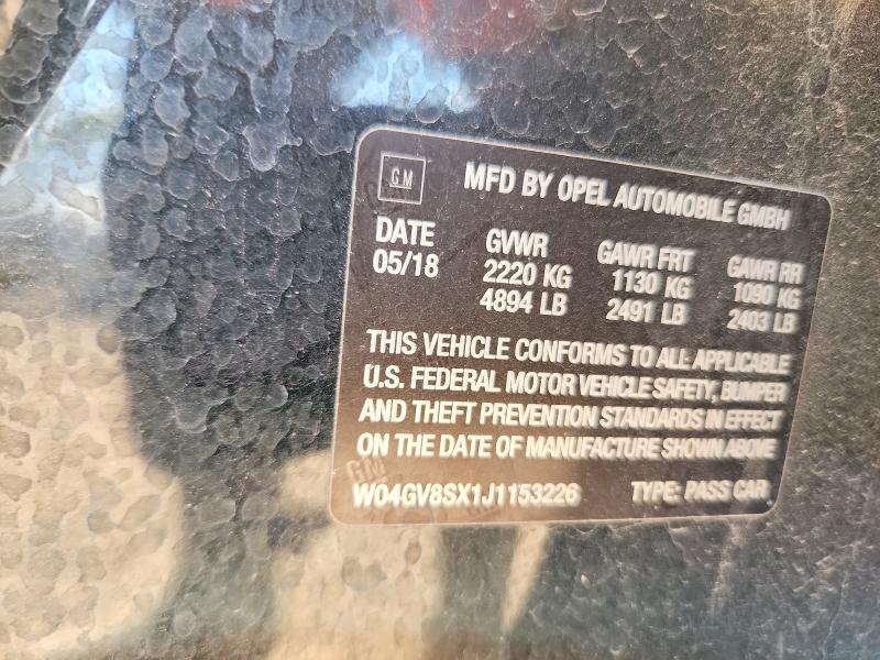 2018 Buick Regal Tourx მანქანა იყიდება აუქციონზე, vin: W04GV8SX1J1153226, აუქციონის ნომერი: 51999046