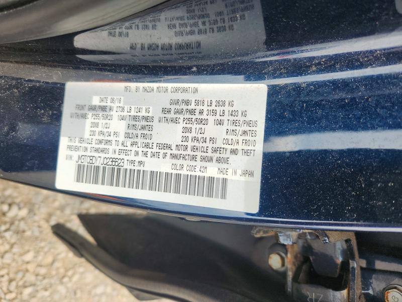 55009896 :رقم المزاد ، JM3TCBDY7J0236623 vin ، 2018 Mazda Cx-9 مزاد بيع