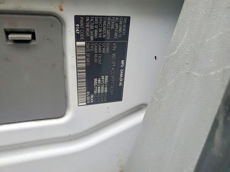54255206 :رقم المزاد ، WD3PF4CC9FP114261 vin ، 2015 Mercedes Benz Sprinter مزاد بيع