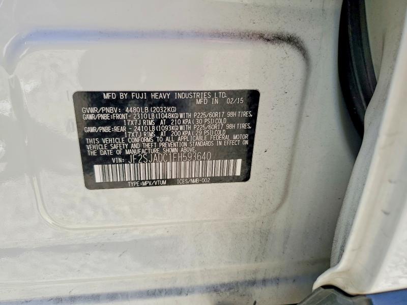 Aukcja sprzedaży 2015 Subaru Forester, vin: JF2SJADC1FH593640, numer aukcji: 54899326