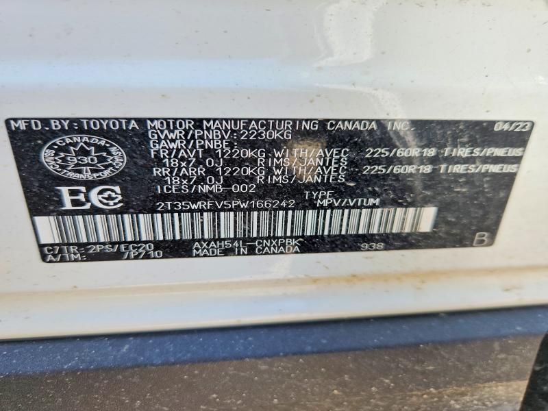 52007786 :رقم المزاد ، 2T35WRFV5PW166242 vin ، 2023 Toyota Rav4 مزاد بيع