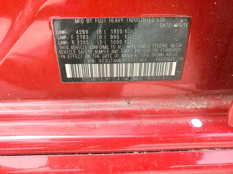 Продажа на аукционе авто 2017 Subaru Impreza, vin: 4S3GTAM62H3702065, номер лота: 55134586