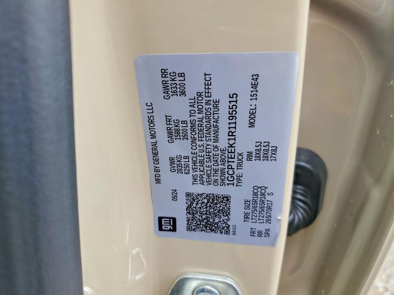Продаж на аукціоні авто 2024 Chevrolet Colorado, vin: 1GCPTEEK1R1195515, номер лоту: 55177216