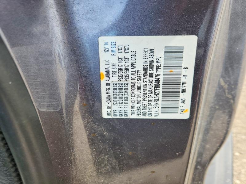 Продаж на аукціоні авто 2015 Honda Odyssey, vin: 5FNRL5H27FB048476, номер лоту: 51912036