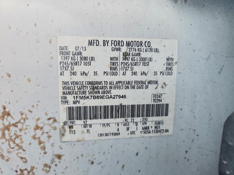 Aukcja sprzedaży 2014 Ford Explorer, vin: 1FM5K7B89EGA27946, numer aukcji: 52902446