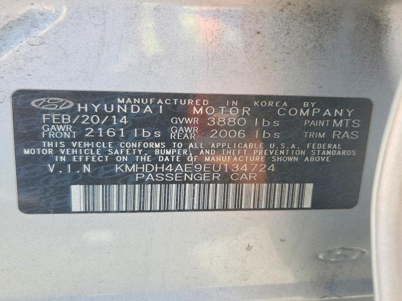 Продажа на аукционе авто 2014 Hyundai Elantra, vin: KMHDH4AE9EU134724, номер лота: 53575816