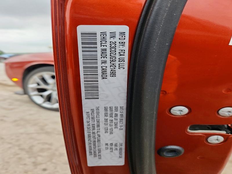 2020 Dodge Challenger მანქანა იყიდება აუქციონზე, vin: 2C3CDZJG9LH214989, აუქციონის ნომერი: 52103666