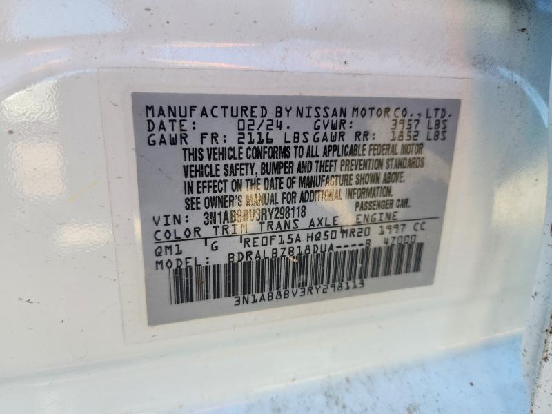 Продаж на аукціоні авто 2024 Nissan Sentra, vin: 3N1AB8BV3RY298118, номер лоту: 53443986