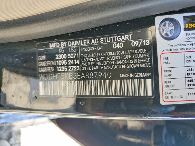 Продаж на аукціоні авто 2014 Mercedes-benz E, vin: WDDHF5KB3EA887940, номер лоту: 51535096