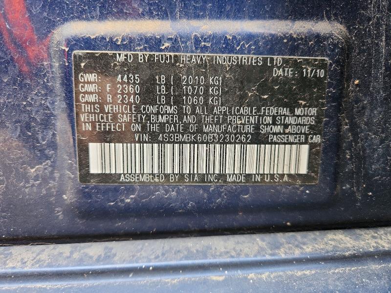 Продажа на аукционе авто 2011 Subaru Legacy, vin: 4S3BMBK60B3230262, номер лота: 52383266