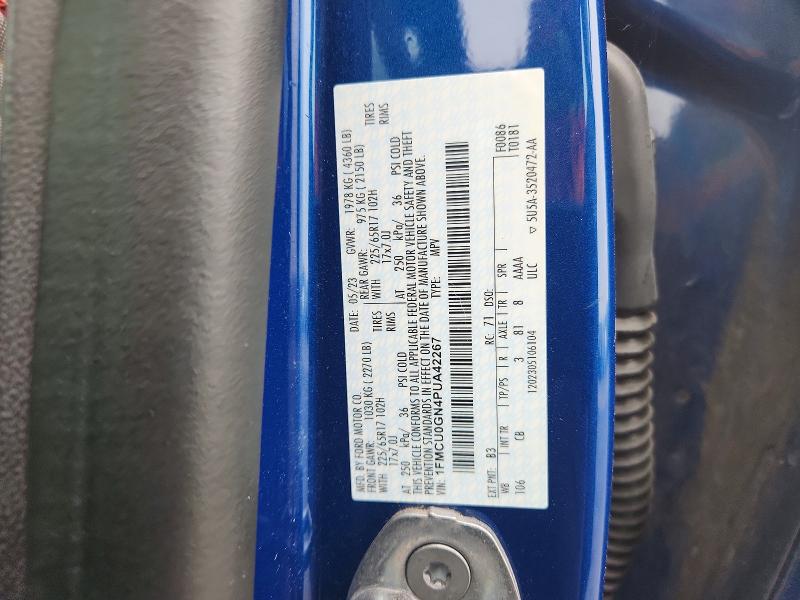 52273916 :رقم المزاد ، 1FMCU0GN4PUA42267 vin ، 2023 Ford Escape مزاد بيع