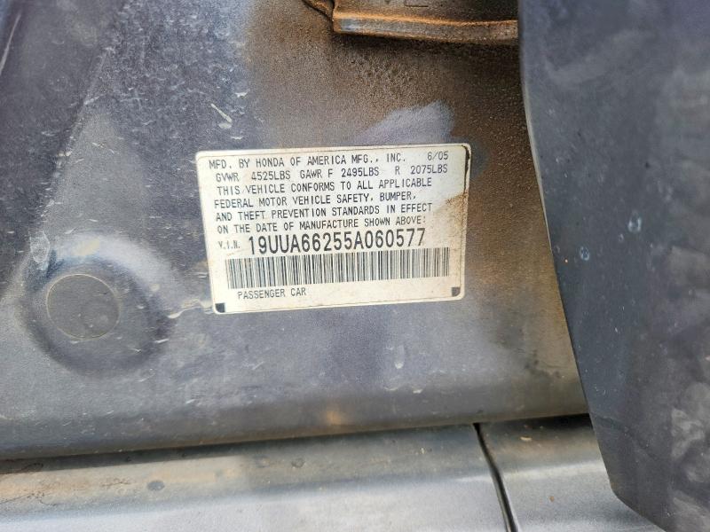 52710706 :رقم المزاد ، 19UUA66255A060577 vin ، 2005 Acura Tl مزاد بيع