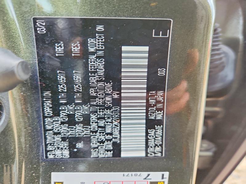 Aukcja sprzedaży 2021 Lexus Nx 300, vin: JTJDARBZ2M2193130, numer aukcji: 54630826