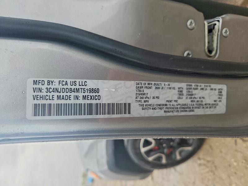 Продажа на аукционе авто 2021 Jeep Compass, vin: 3C4NJDDB4MT519860, номер лота: 53101196