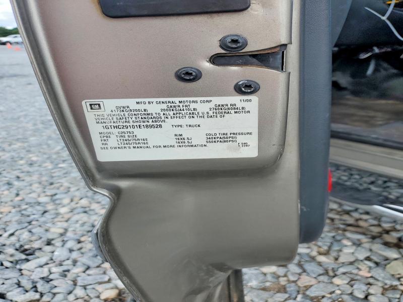 2001 Gmc Sierra მანქანა იყიდება აუქციონზე, vin: 1GTHC29101E189528, აუქციონის ნომერი: 54553276