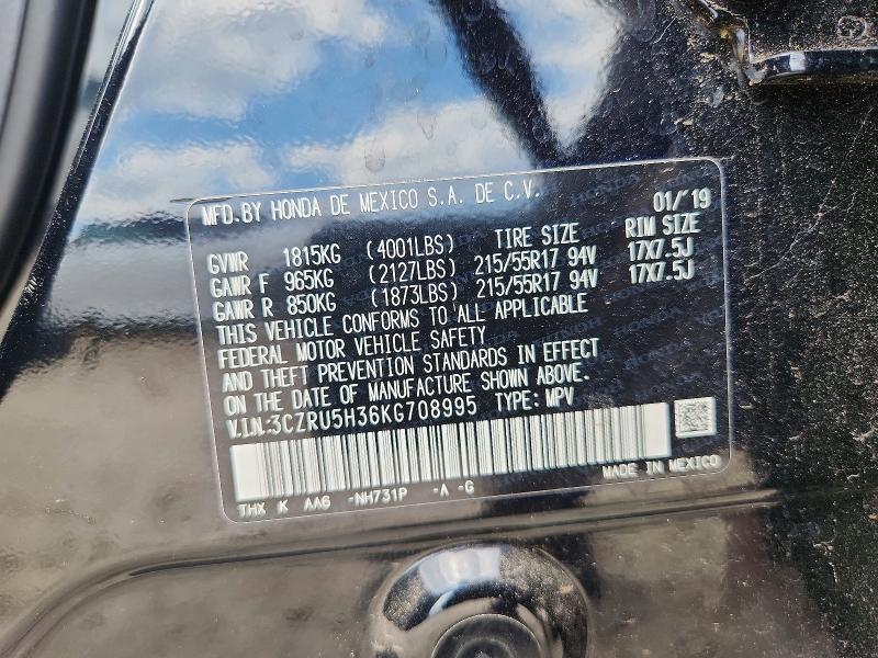 Aukcja sprzedaży 2019 Honda Hr-v, vin: 3CZRU5H36KG708995, numer aukcji: 54399106