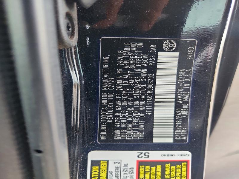 Продажа на аукционе авто 2024 Toyota Camry, vin: 4T1T11AK0RU906702, номер лота: 52560376