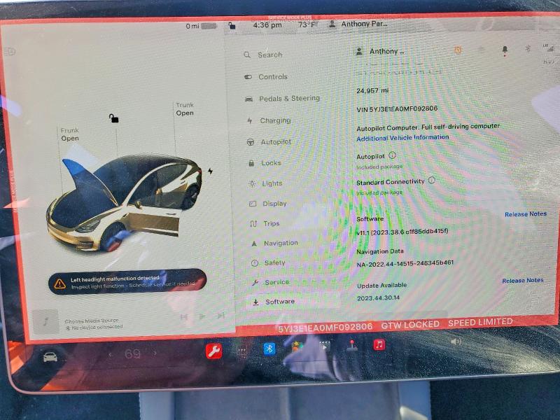 Продаж на аукціоні авто 2021 Tesla Model 3, vin: 5YJ3E1EA0MF092806, номер лоту: 48326706