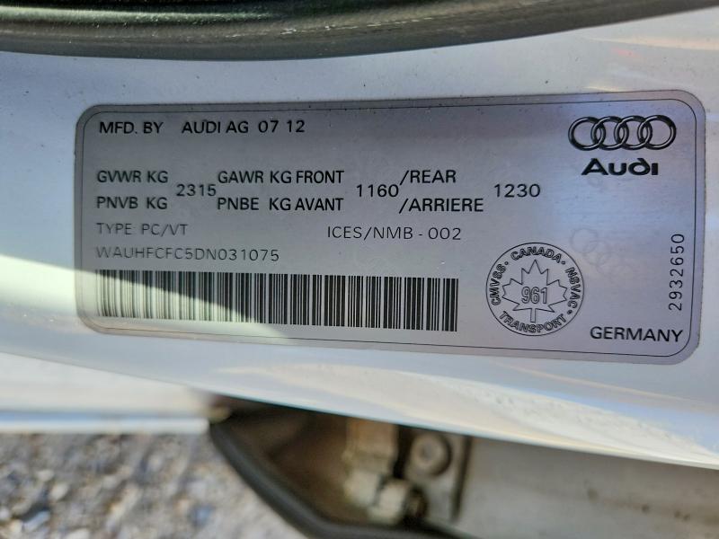 Aukcja sprzedaży 2013 Audi A6, vin: WAUHFCFC5DN031075, numer aukcji: 53212456