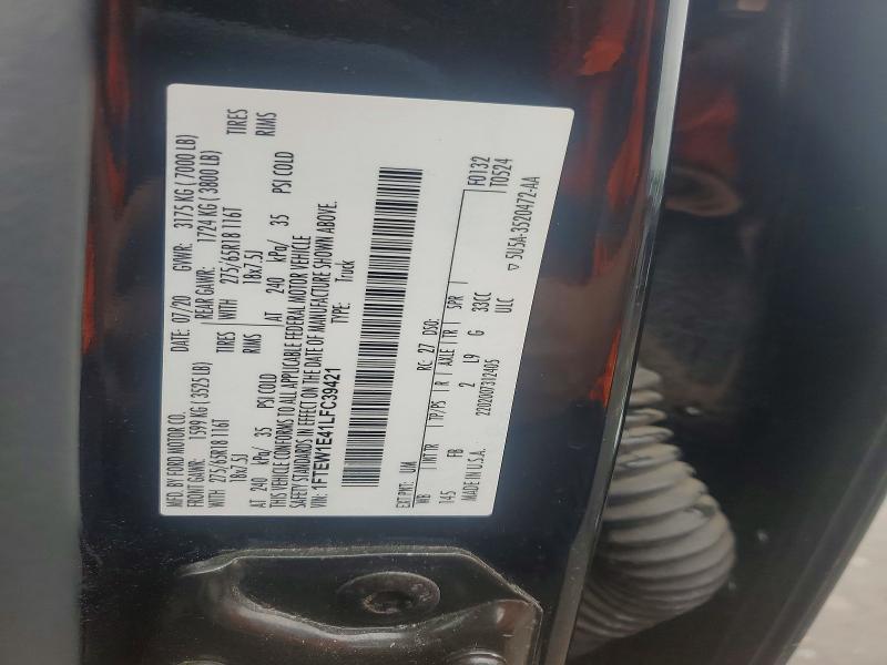 Aukcja sprzedaży 2020 Ford F150, vin: 1FTEW1E41LFC39421, numer aukcji: 55049936