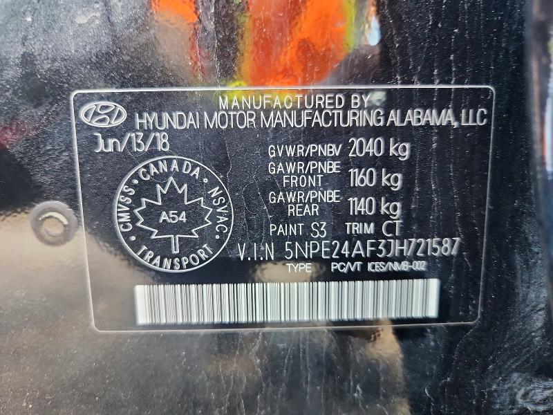 Продажа на аукционе авто 2018 Hyundai Sonata, vin: 5NPE24AF3JH721587, номер лота: 54765556