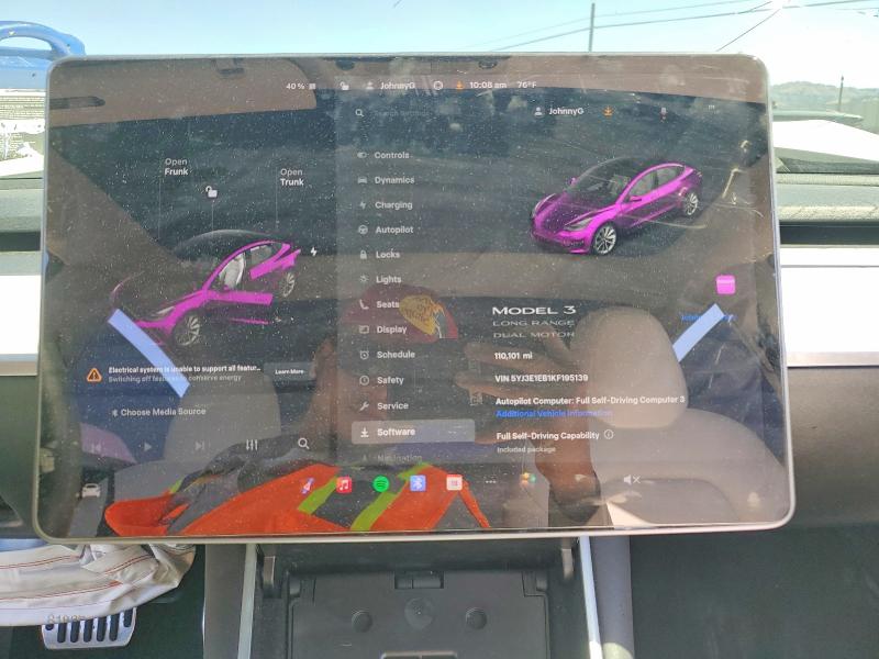 Продажа на аукционе авто 2019 Tesla Model 3, vin: 5YJ3E1EB1KF195139, номер лота: 54210606
