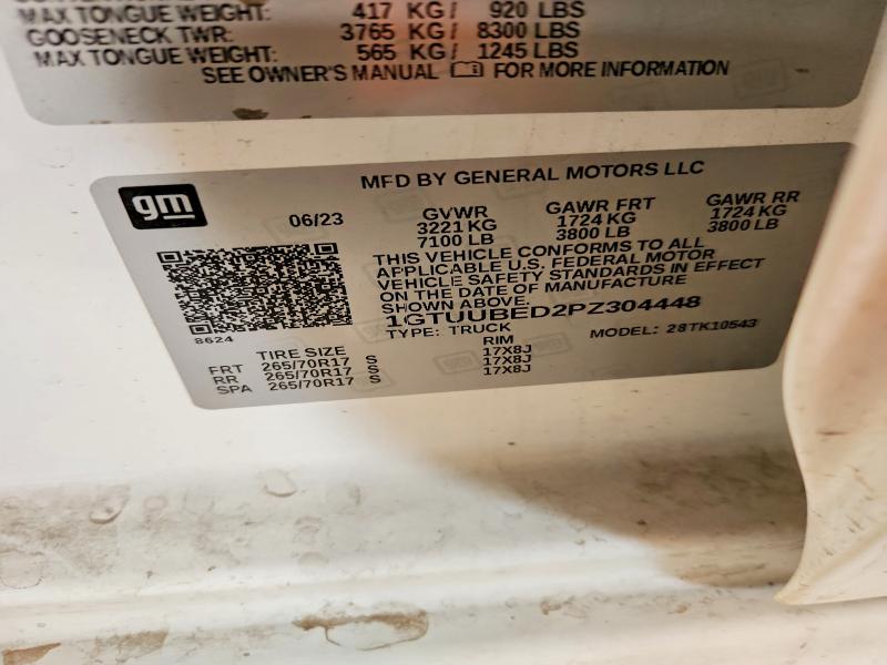 Продаж на аукціоні авто 2023 Gmc Sierra, vin: 1GTUUBED2PZ304448, номер лоту: 52653476