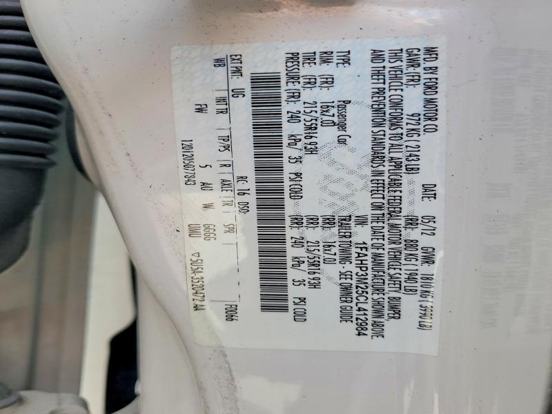 53030016 :رقم المزاد ، 1FAHP3M25CL412984 vin ، 2012 Ford Focus مزاد بيع