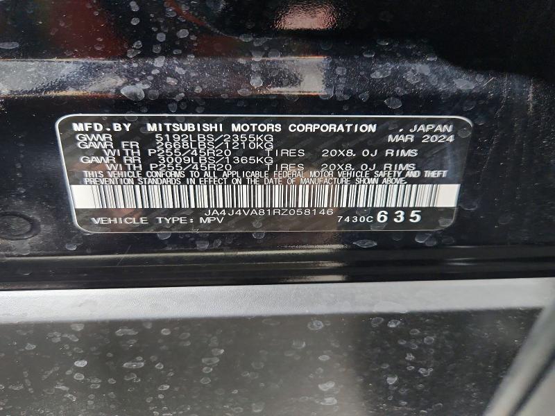 Aukcja sprzedaży 2024 Mitsubishi Outlander, vin: JA4J4VA81RZ058146, numer aukcji: 52420596