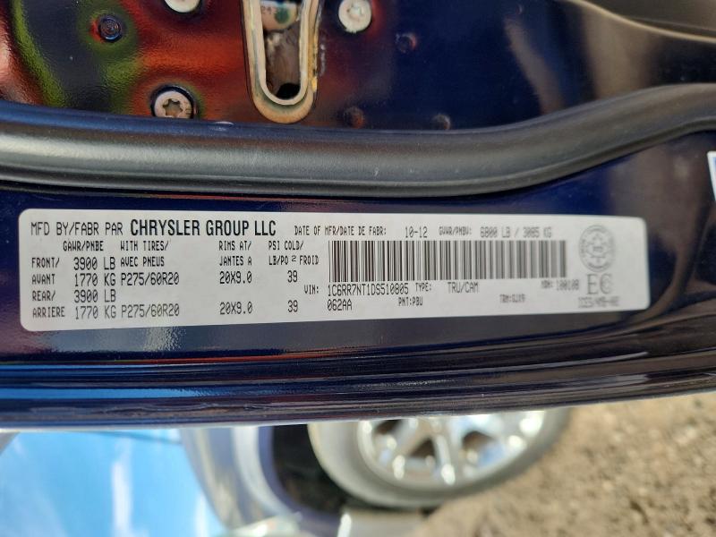 Продаж на аукціоні авто 2013 Ram 1500, vin: 1C6RR7NT1DS510805, номер лоту: 53827196
