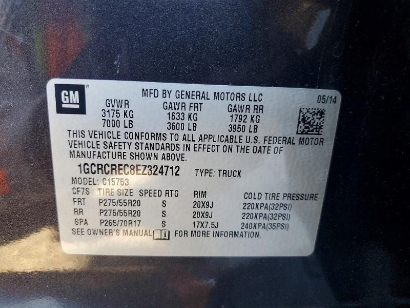 Продажа на аукционе авто 2014 Chevrolet Silverado, vin: 1GCRCREC8EZ324712, номер лота: 55623826