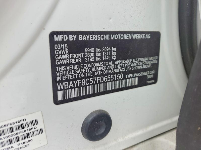 Продажа на аукционе авто 2015 Bmw 750, vin: WBAYF8C57FD655150, номер лота: 54964696