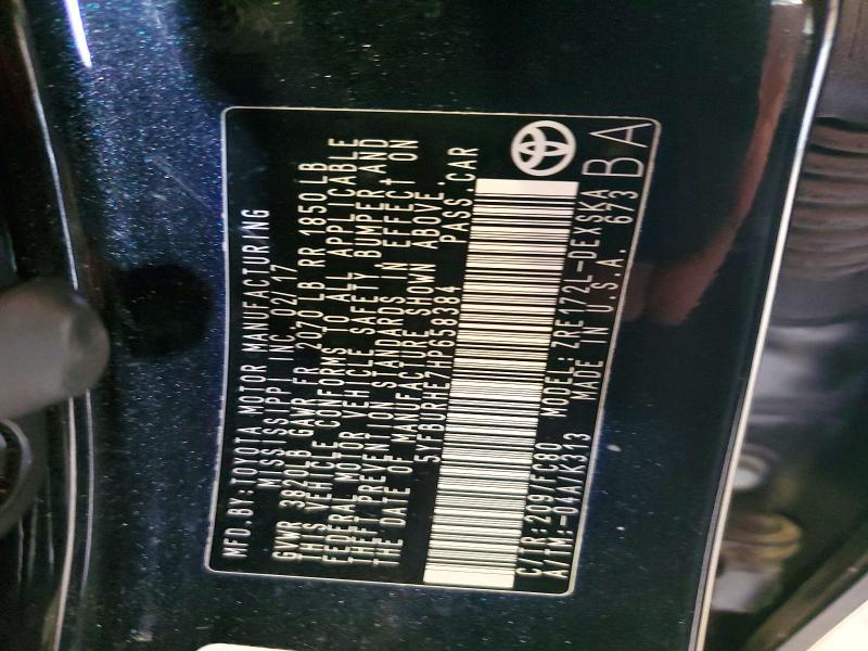 Продаж на аукціоні авто 2017 Toyota Corolla, vin: 5YFBURHE7HP658384, номер лоту: 52363096
