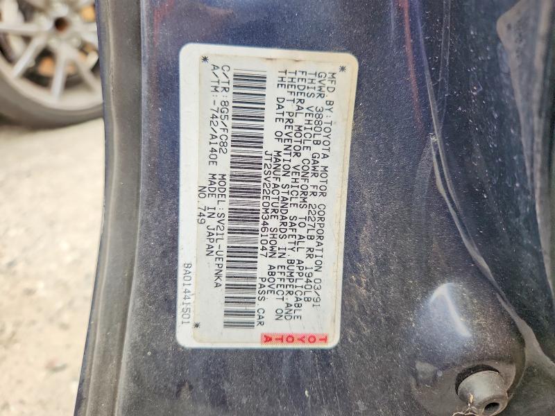 53399326 :رقم المزاد ، JT2SV22E0M3461047 vin ، 1991 Toyota Camry مزاد بيع