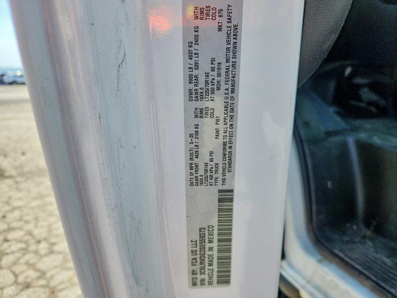 52208706 :رقم المزاد ، 3C6LRVDG3SE559373 vin ، 2025 Ram Promaster 2500 مزاد بيع