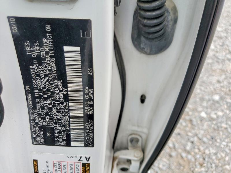 Aukcja sprzedaży 2010 Lexus Gx, vin: JTJBM7FX8A5012635, numer aukcji: 54713226
