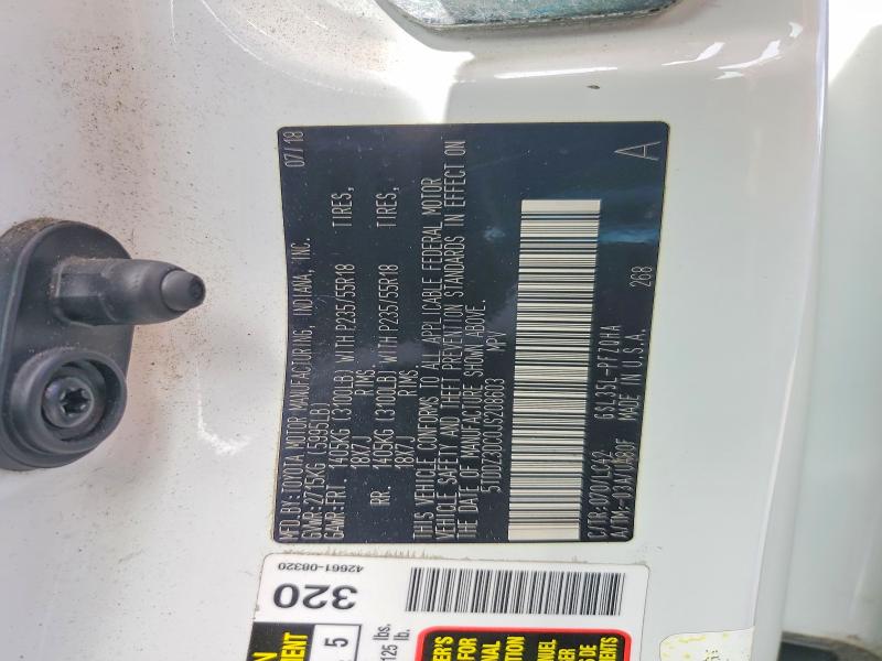Aukcja sprzedaży 2018 Toyota Sienna, vin: 5TDDZ3DC0JS208603, numer aukcji: 53652486