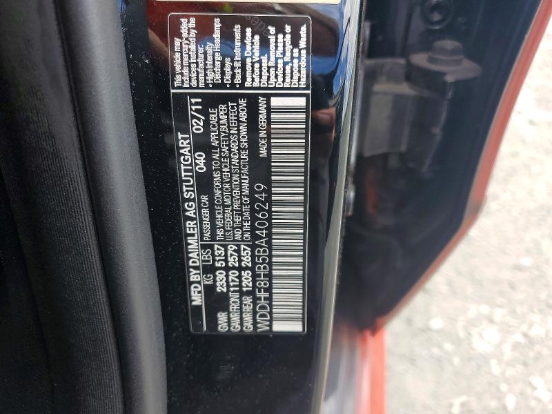 52714316 :رقم المزاد ، WDDHF8HB5BA406249 vin ، 2011 Mercedes-benz E مزاد بيع