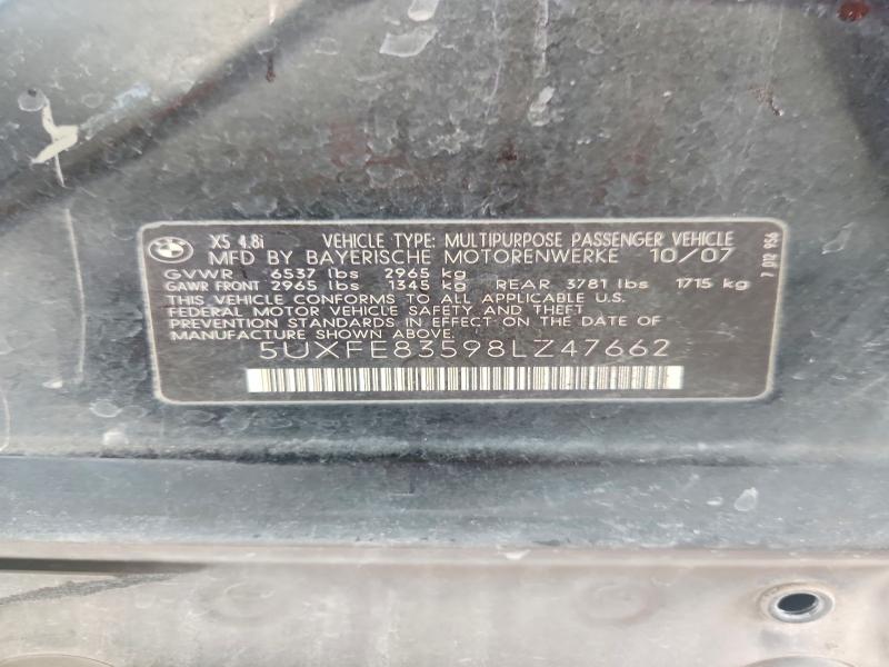 Продажа на аукционе авто 2008 Bmw X5, vin: 5UXFE83598LZ47662, номер лота: 54087736
