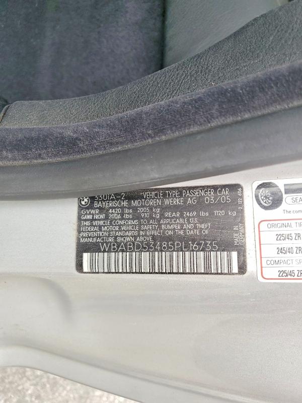 Aukcja sprzedaży 2005 Bmw 330ci, vin: WBABD53485PL16735, numer aukcji: 53966146
