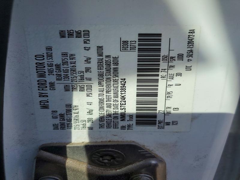 Aukcja sprzedaży 2019 Ford Transit Connect, vin: NM0LS7E24K1389424, numer aukcji: 51825406