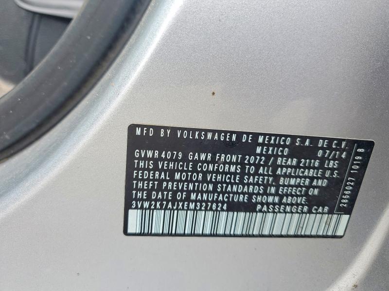 Aukcja sprzedaży 2014 Volkswagen Jetta, vin: 3VW2K7AJXEM327624, numer aukcji: 53449546