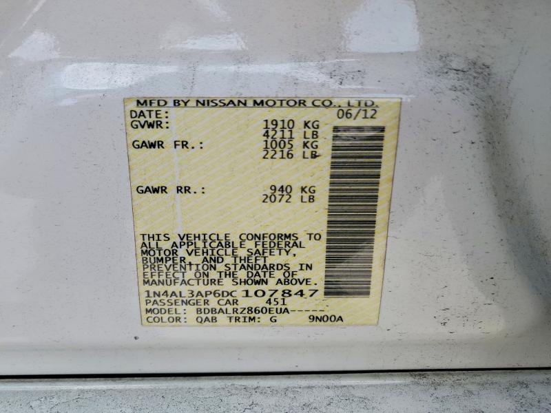 55322386 :رقم المزاد ، 1N4AL3AP6DC107847 vin ، 2013 Nissan Altima مزاد بيع
