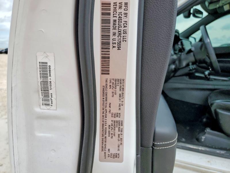 Aukcja sprzedaży 2024 Dodge Durango, vin: 1C4SDJGJXRC175594, numer aukcji: 54113126