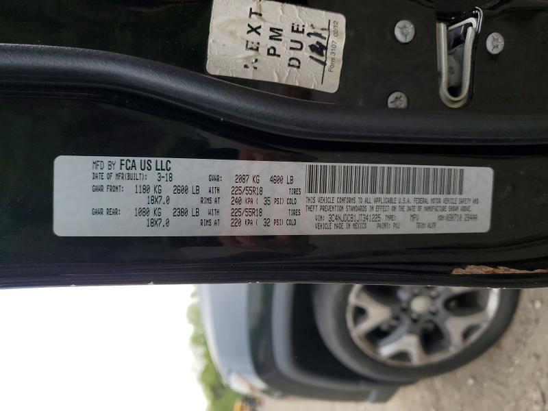 52484326 :رقم المزاد ، 3C4NJDCB1JT341225 vin ، 2018 Jeep Compass مزاد بيع