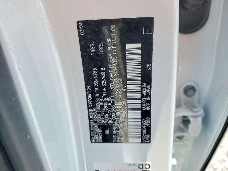 Aukcja sprzedaży 2024 Lexus Nx 350h, vin: JTJAKCEZ5R5022497, numer aukcji: 52137536