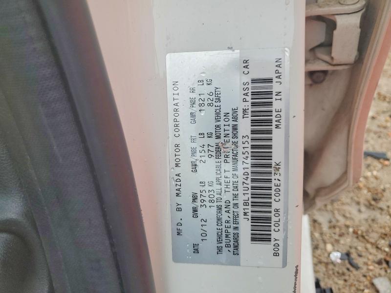 Продажа на аукционе авто 2013 Mazda 3, vin: JM1BL1U74D1745153, номер лота: 54645826