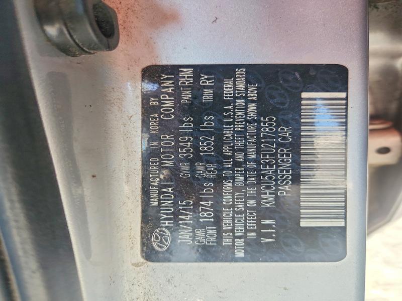 53798576 :رقم المزاد ، KMHCU5AE3FU217855 vin ، 2015 Hyundai Accent مزاد بيع