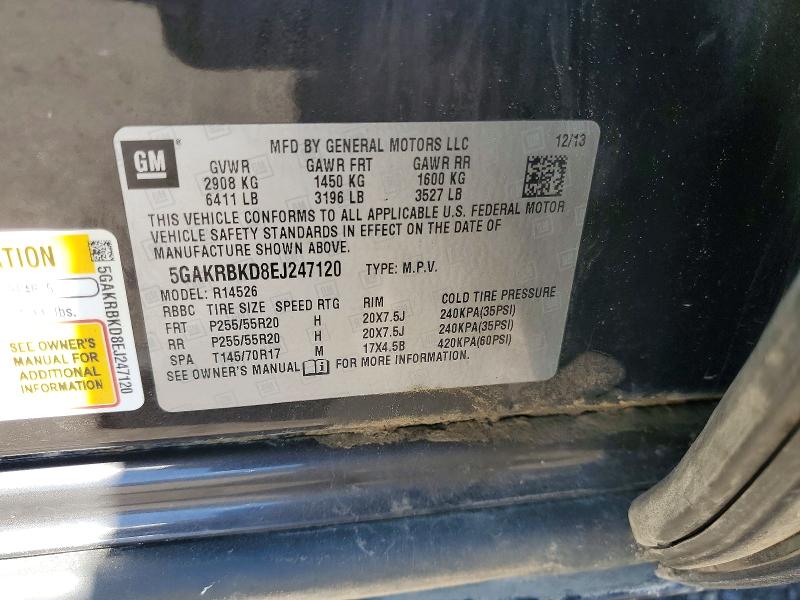 Продаж на аукціоні авто 2014 Buick Enclave, vin: 5GAKRBKD8EJ247120, номер лоту: 52888046